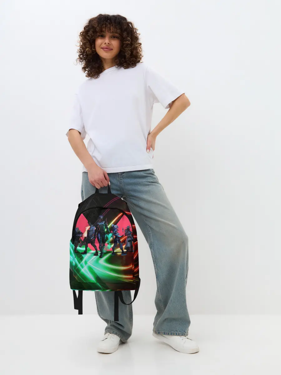 Рюкзак джинсовый / Valorant | Neon