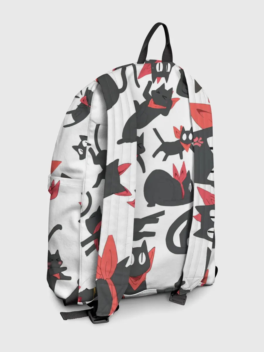 Рюкзак джинсовый / Черный котик