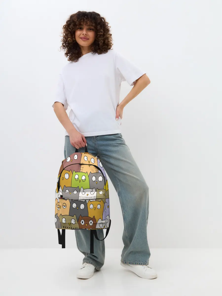 Рюкзак джинсовый / СОВЫ КОТИКИ