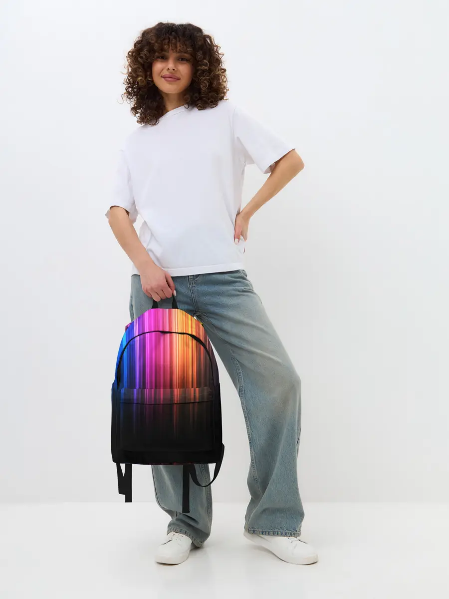 Рюкзак джинсовый / НЕОНОВЫЙ ЦВЕТ