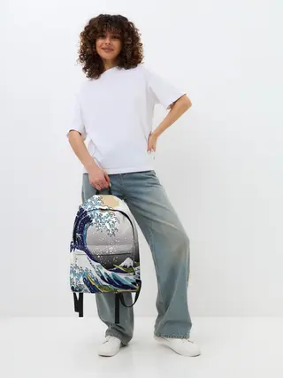 Рюкзак джинсовый / The great wave off kanagawa