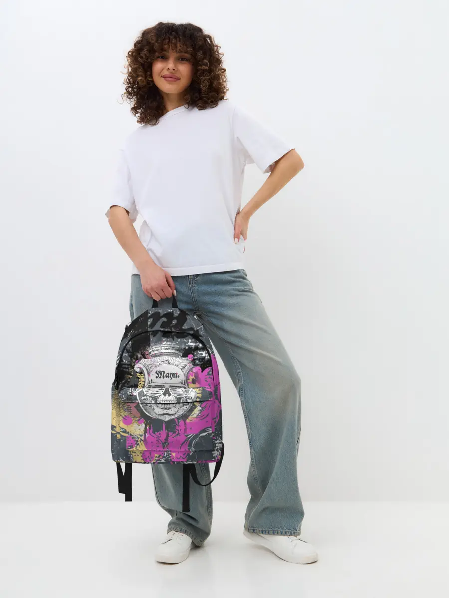 Рюкзак джинсовый / Череп.