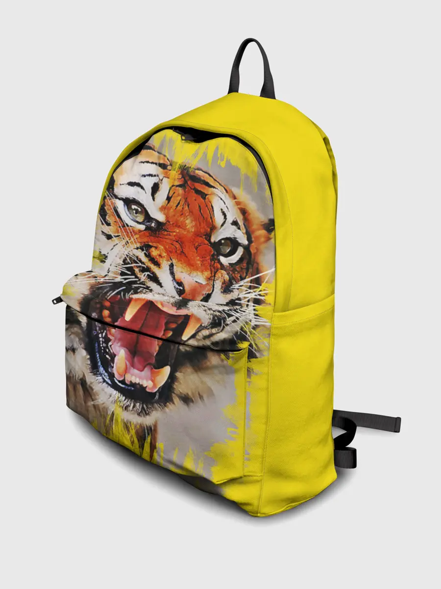 Рюкзак джинсовый / Оскал тигра