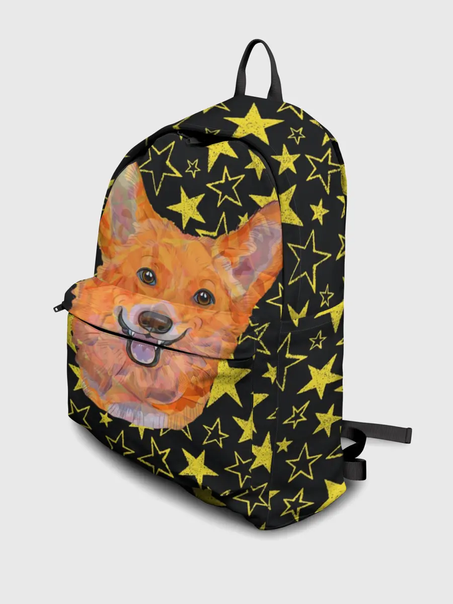 Рюкзак джинсовый / Corgi | Stars