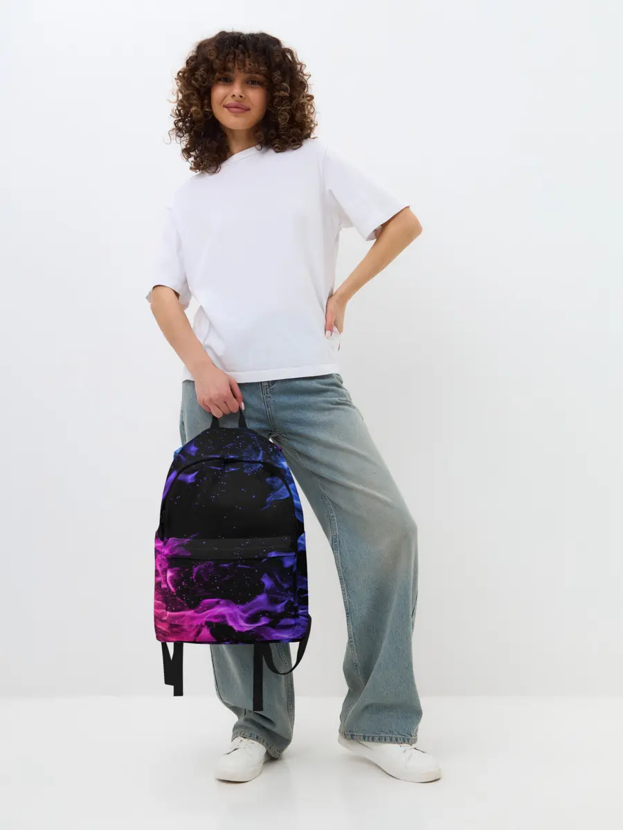 Рюкзак джинсовый / ОГОНЬ НЕОН