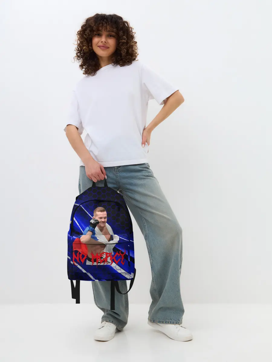 Рюкзак джинсовый / No mercy | Petr Yan