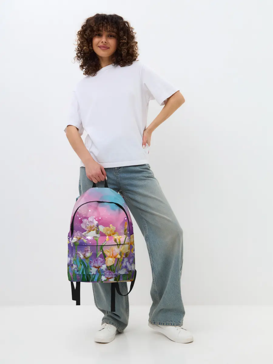 Рюкзак джинсовый / Сказочные Ирисы