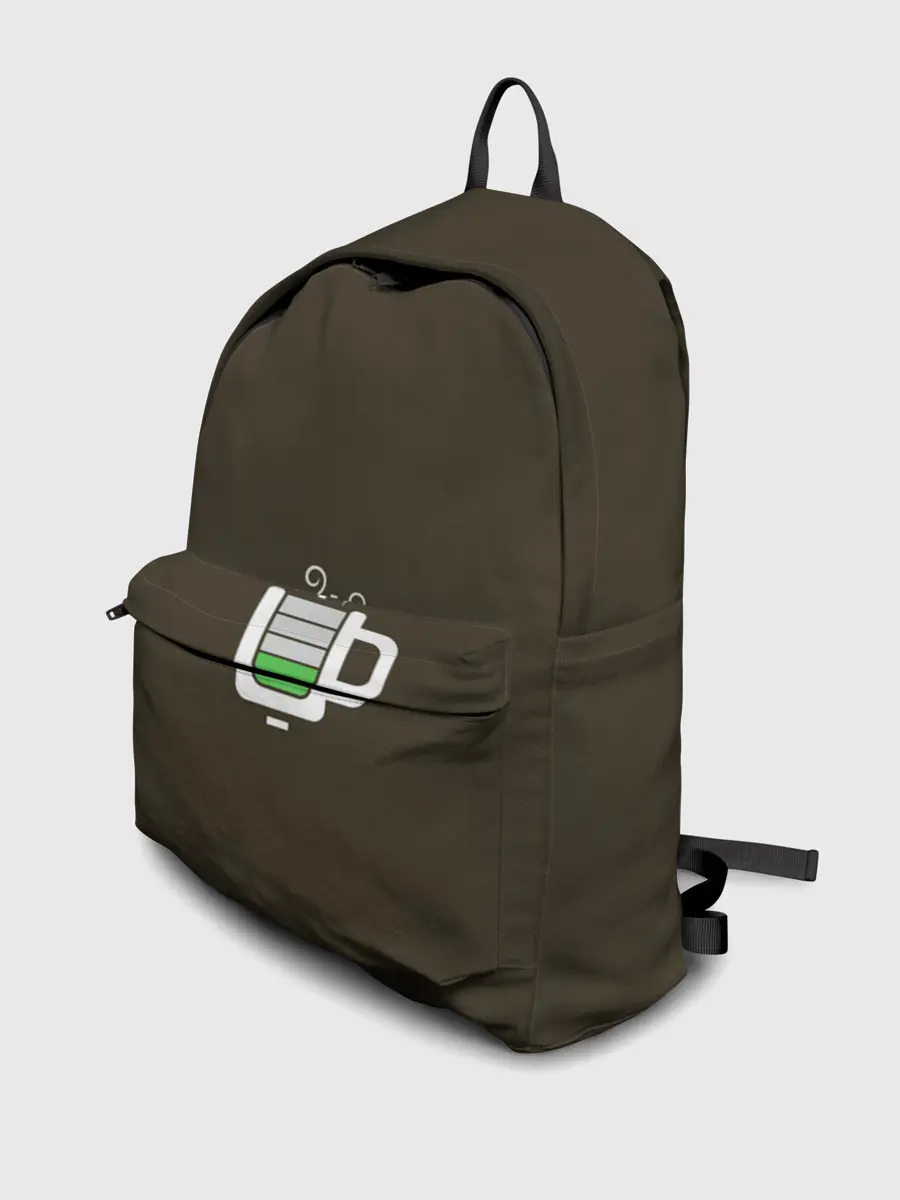 Рюкзак джинсовый / Батарейка заряд чашка кофе