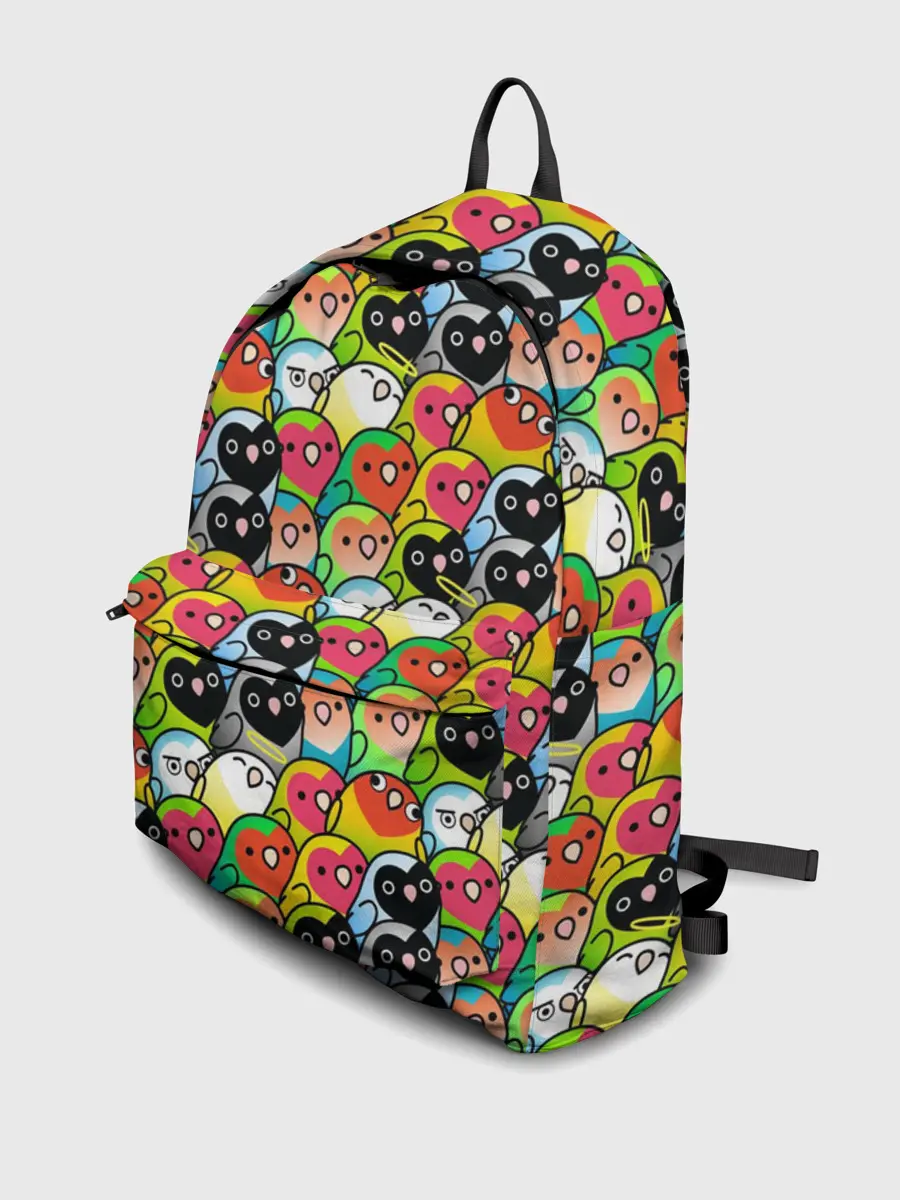 Рюкзак джинсовый / Папуги