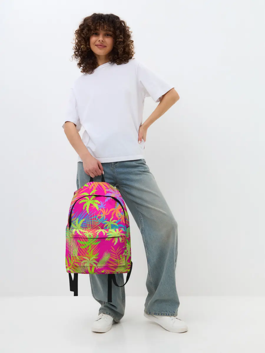 Рюкзак джинсовый / ПАЛЬМЫ / ТРОПИКИ