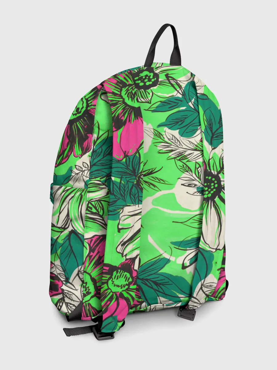 Рюкзак джинсовый / Цветы в неоне