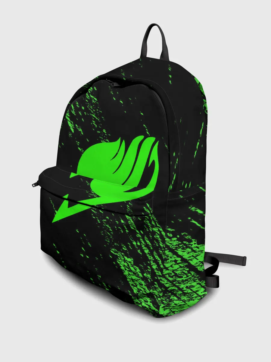 Рюкзак джинсовый / Хвост Феи зеленая диагональ