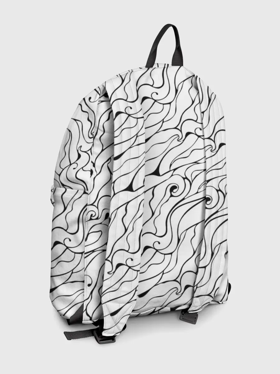 Рюкзак джинсовый / Черно-белые узоры