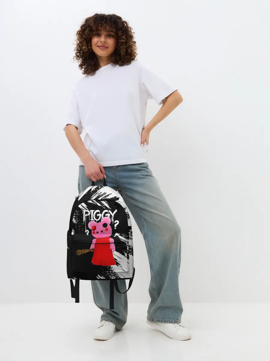 Рюкзак джинсовый / ROBLOX PIGGY - СВИНКА ПИГГИ