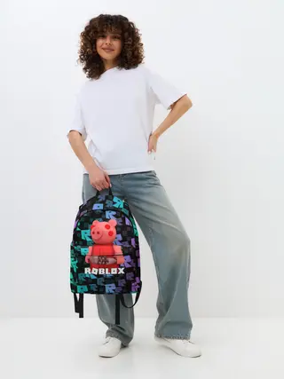 Рюкзак джинсовый / ROBLOX PIGGY - СВИНКА ПИГГИ