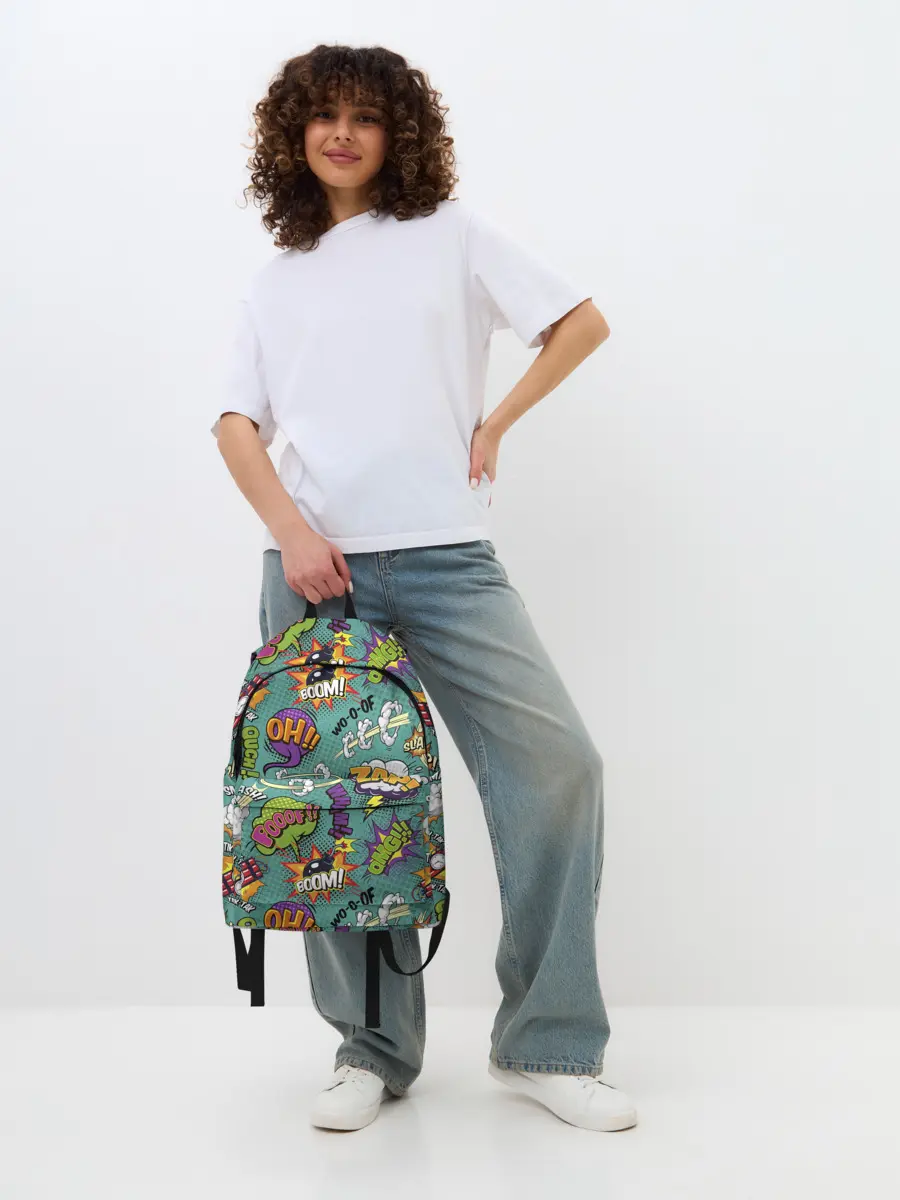 Рюкзак джинсовый / Pop art comics