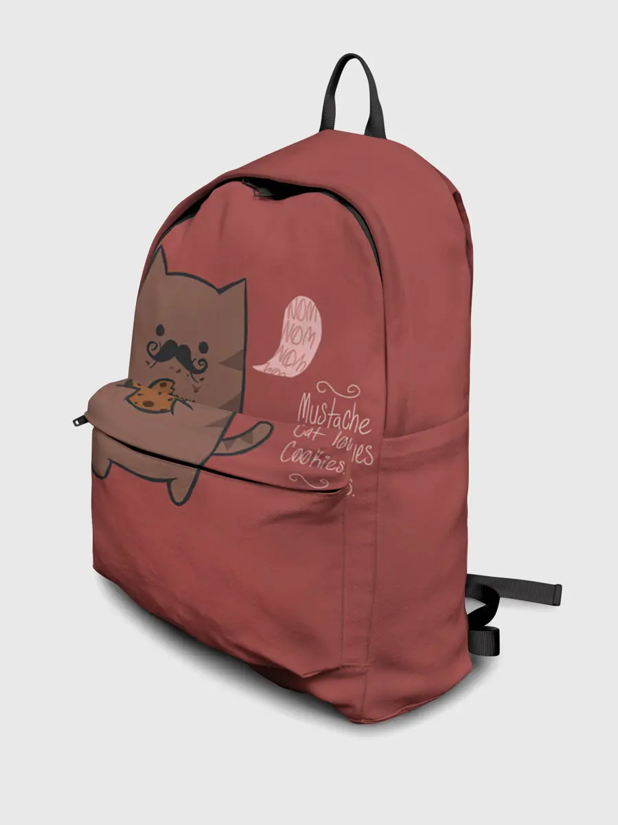 Рюкзак джинсовый / Котик любит печеньки