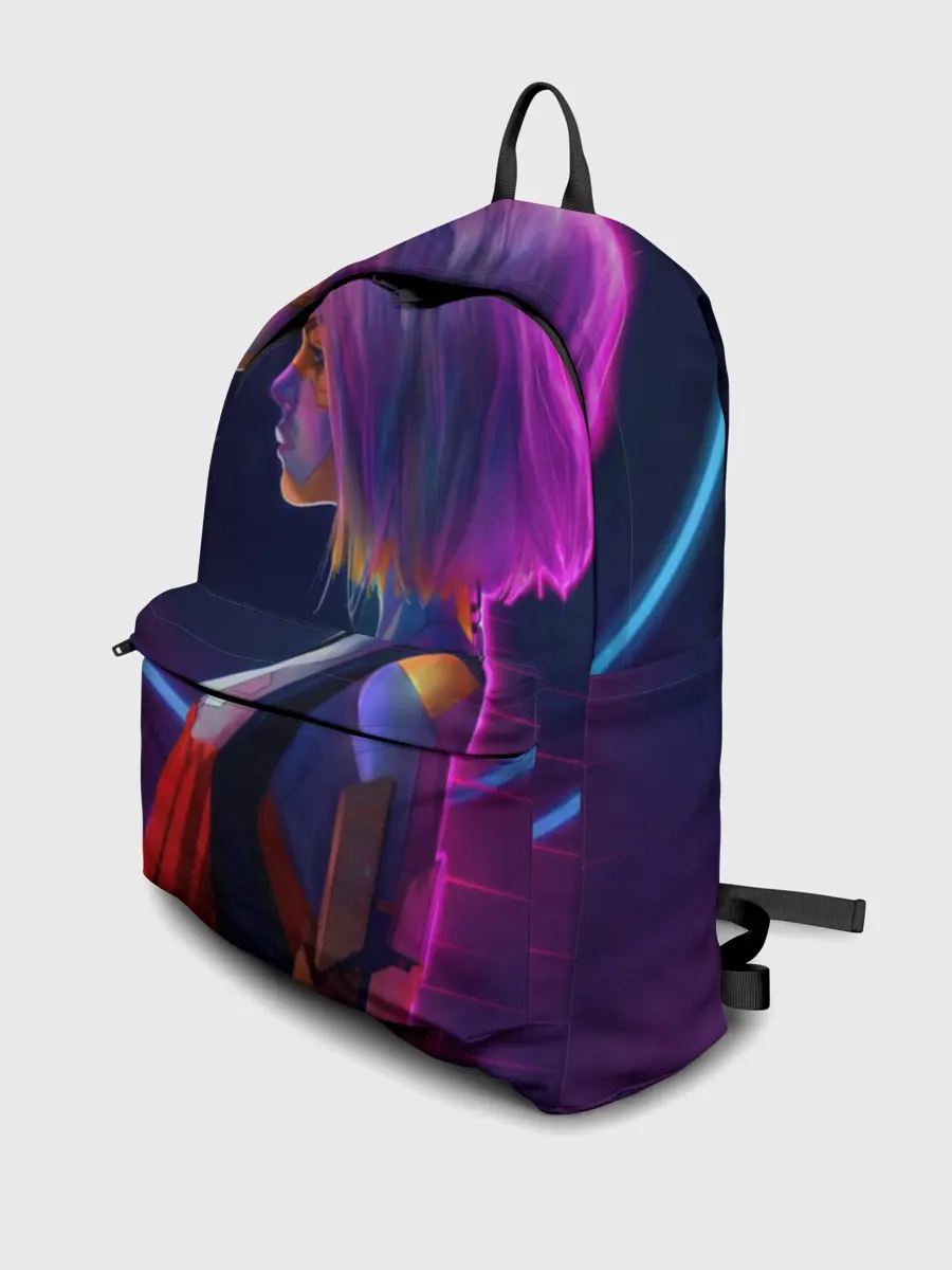 Рюкзак джинсовый / Девушка в неоне