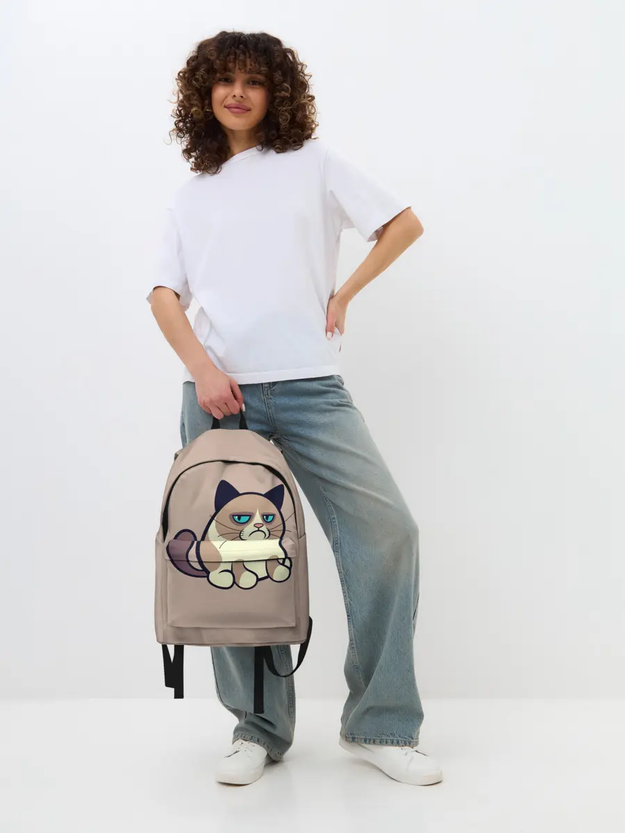 Рюкзак джинсовый / Великий Grumpy Cat