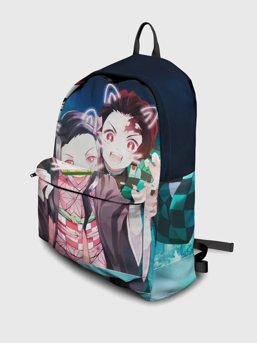 Рюкзак джинсовый / Убийца демонов милые брат и сестра