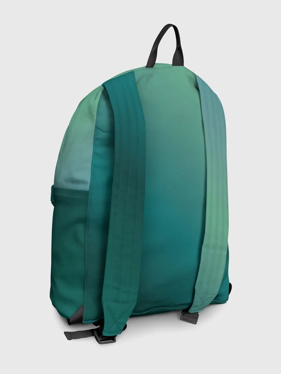 Рюкзак джинсовый / Инопланетяша на зеленом фоне