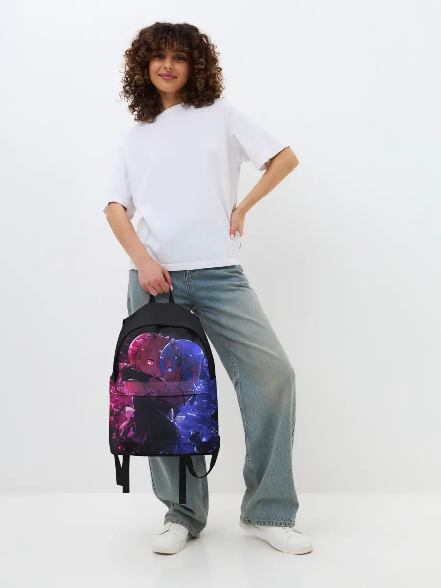 Рюкзак джинсовый / Re:Zero Rem and Ram