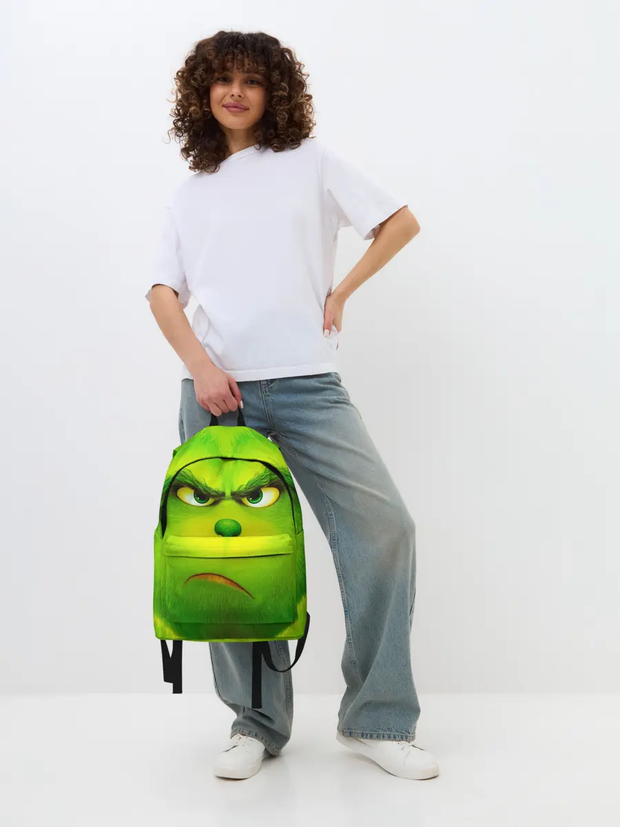Рюкзак джинсовый / Гринч 3D/ The Grinch