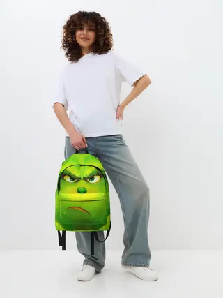Рюкзак джинсовый / Гринч 3D/ The Grinch