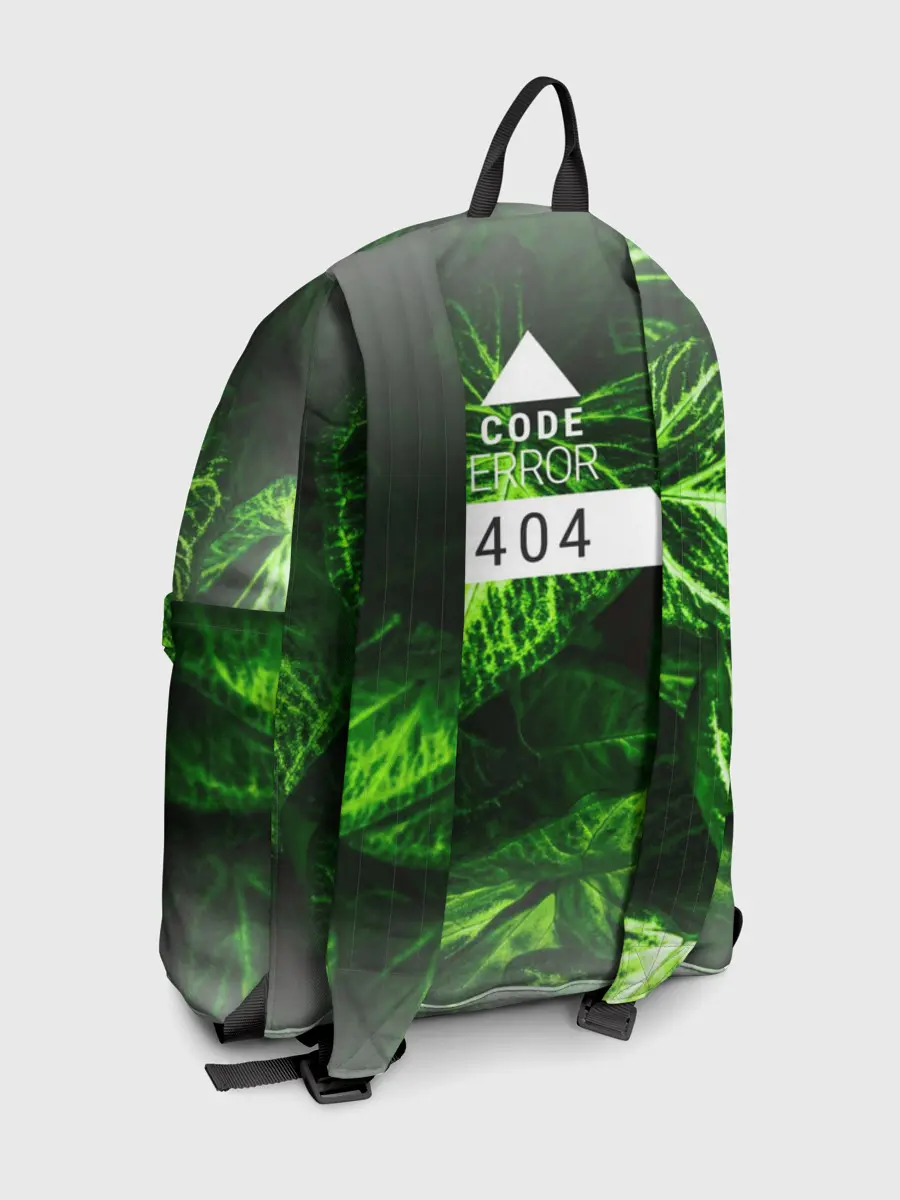 Рюкзак джинсовый / Листья зеленые CODE ERROR 404