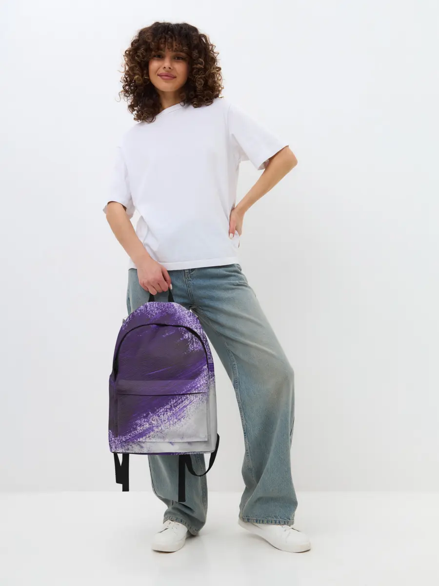 Рюкзак джинсовый / ФИОЛЕТОВАЯ КРАСКА