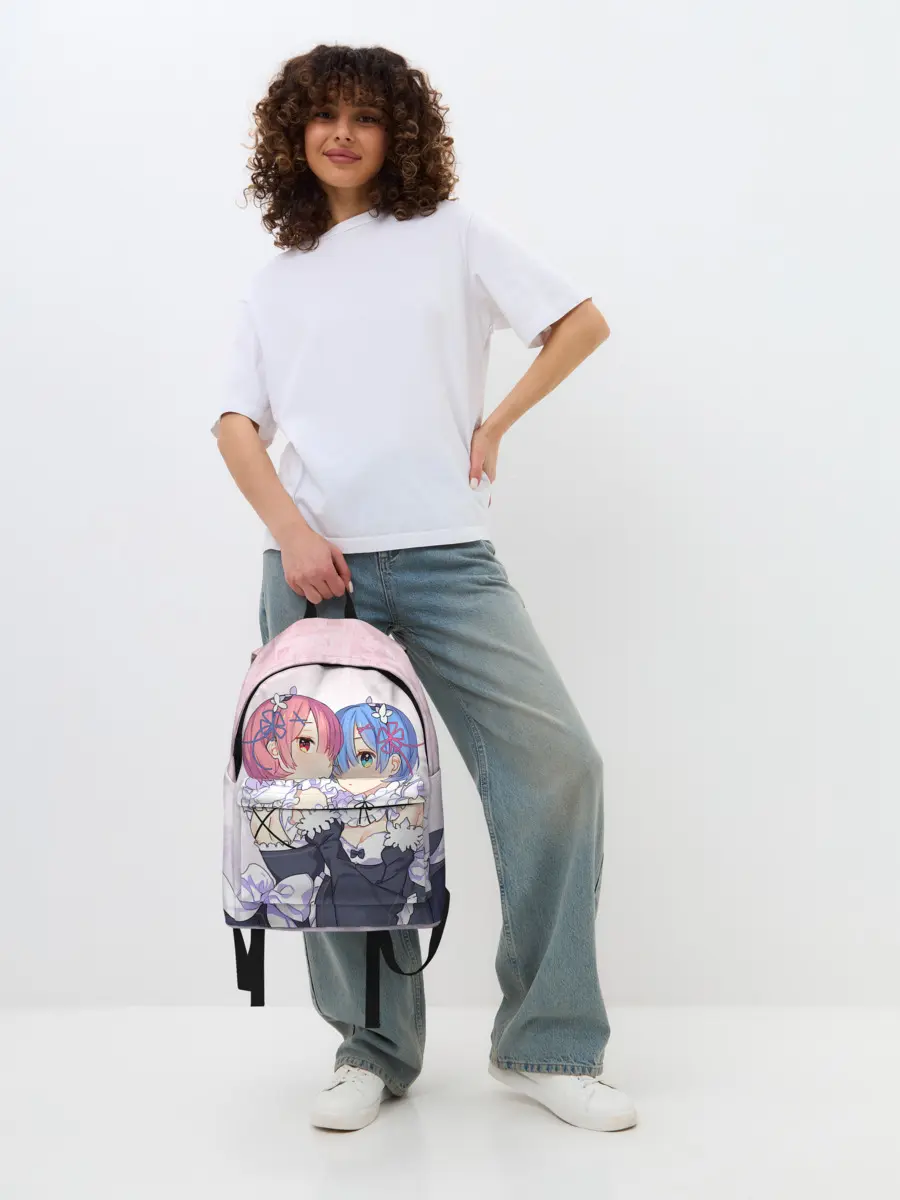 Рюкзак джинсовый / Re:Zero, Рам и Рем