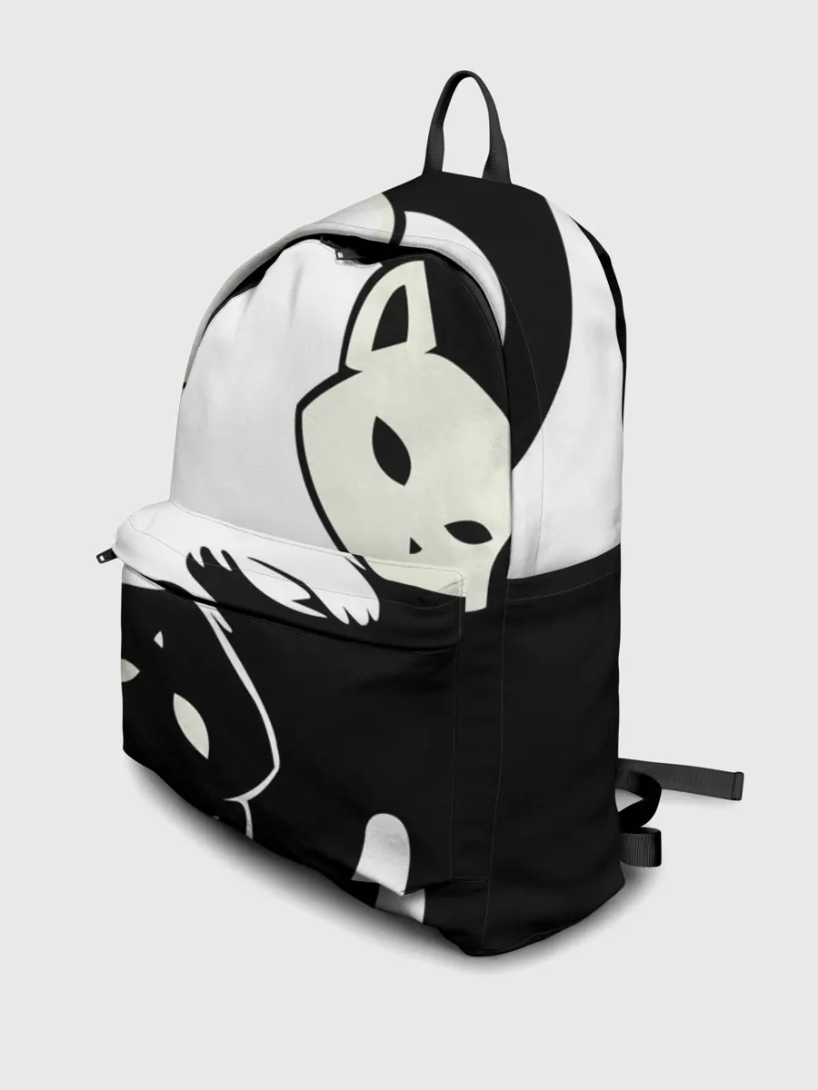 Рюкзак джинсовый / Инь и Янь котики