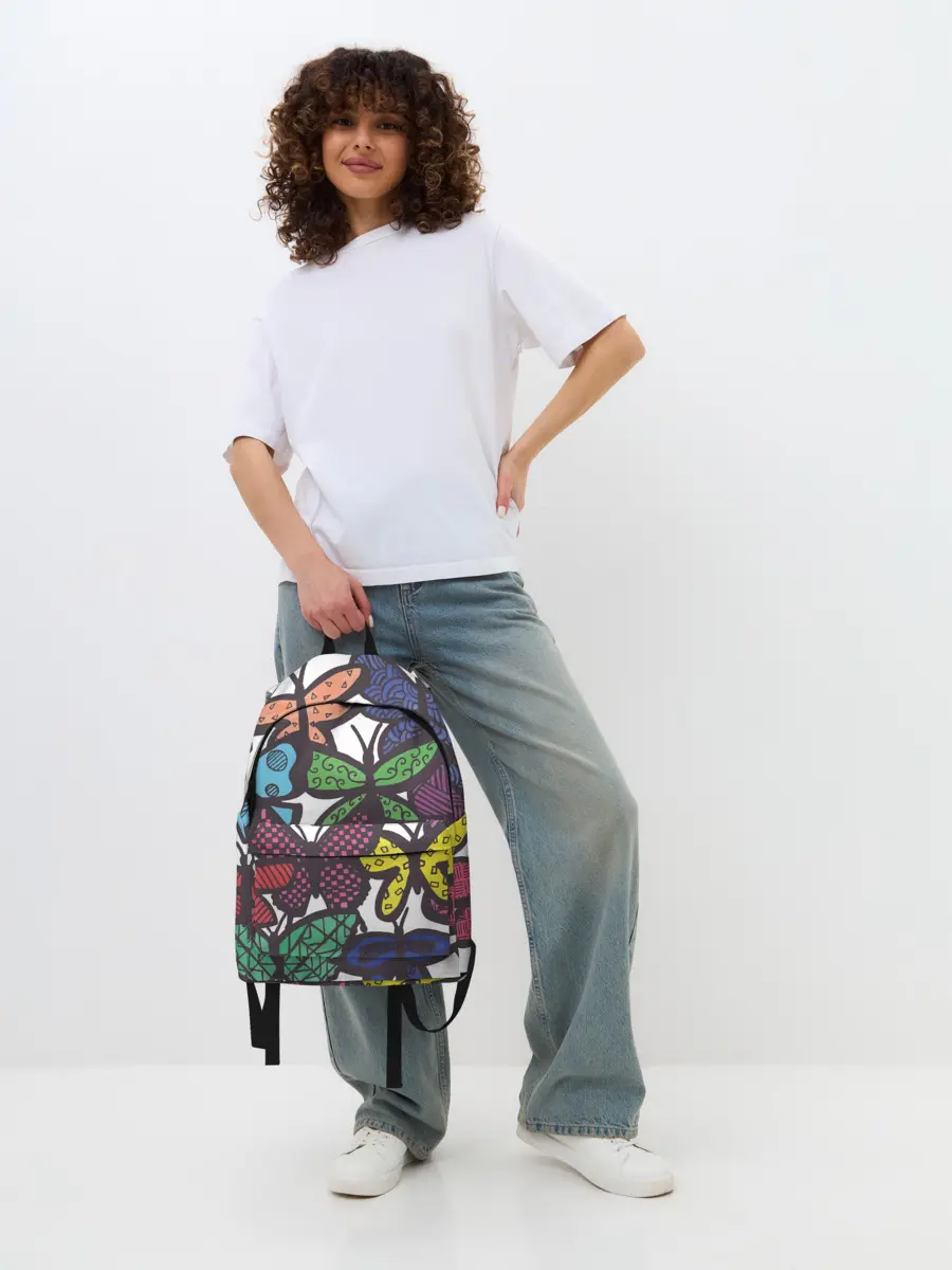 Рюкзак джинсовый / Дудл бабочки