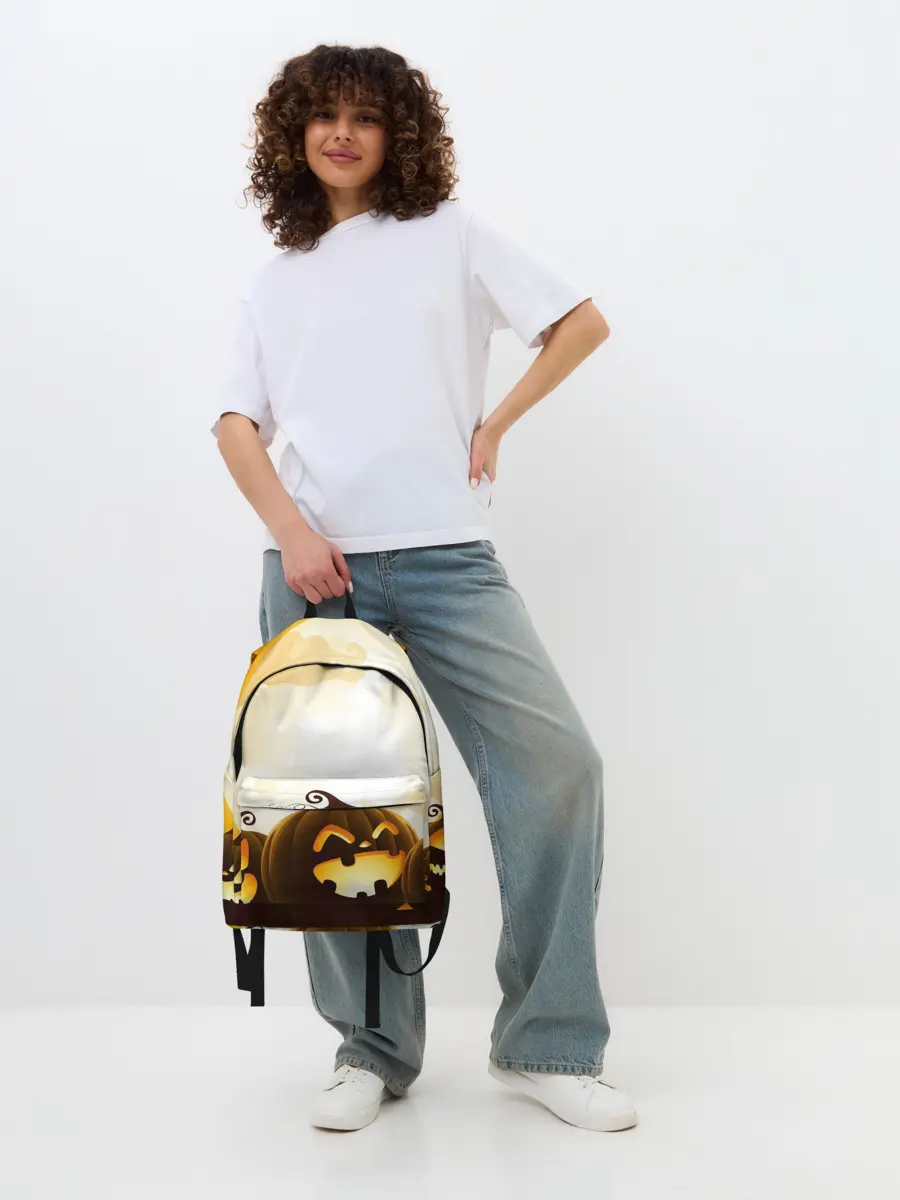 Рюкзак джинсовый / Тыквы