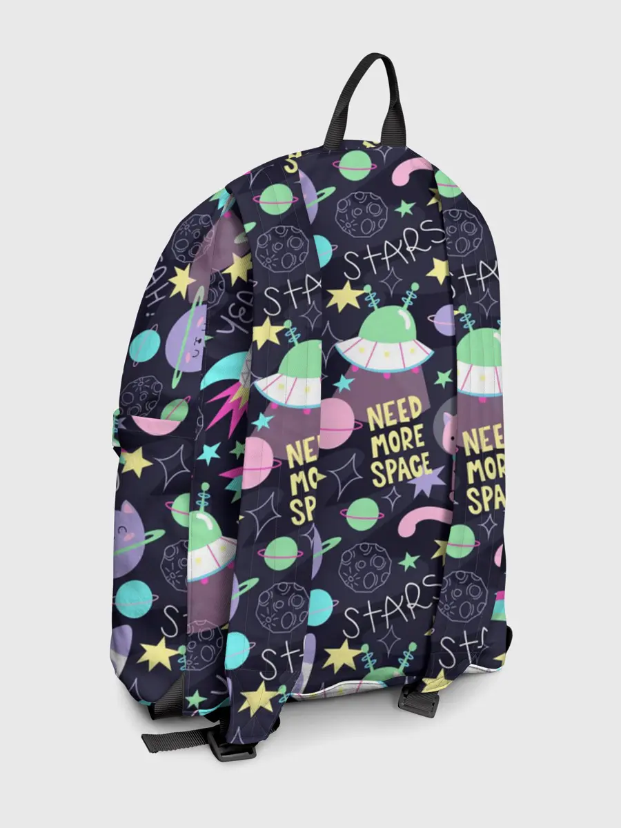 Рюкзак джинсовый / Коты-космонавты