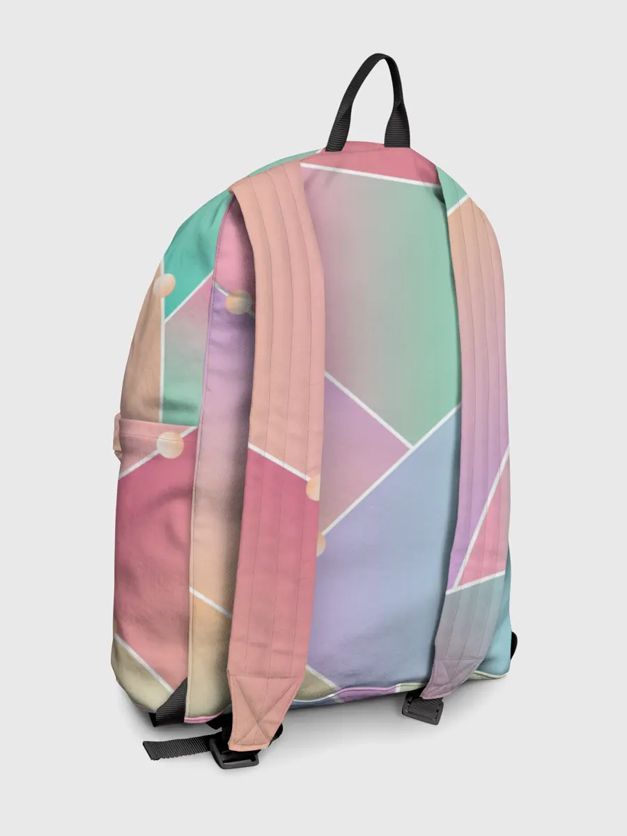 Рюкзак джинсовый / Нежные цвета геометрии