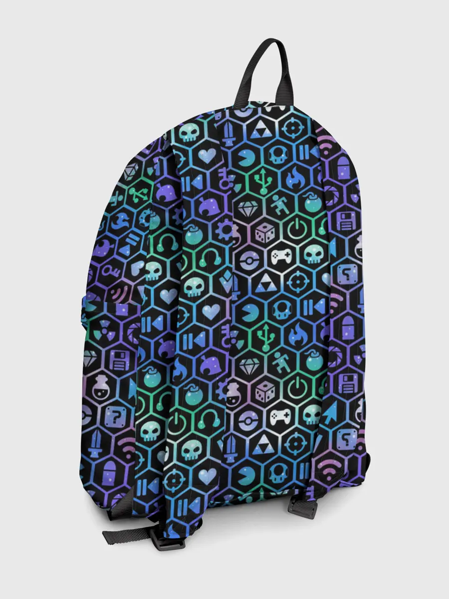 Рюкзак джинсовый / ГЕЙМЕРСКИЙ НЕОН