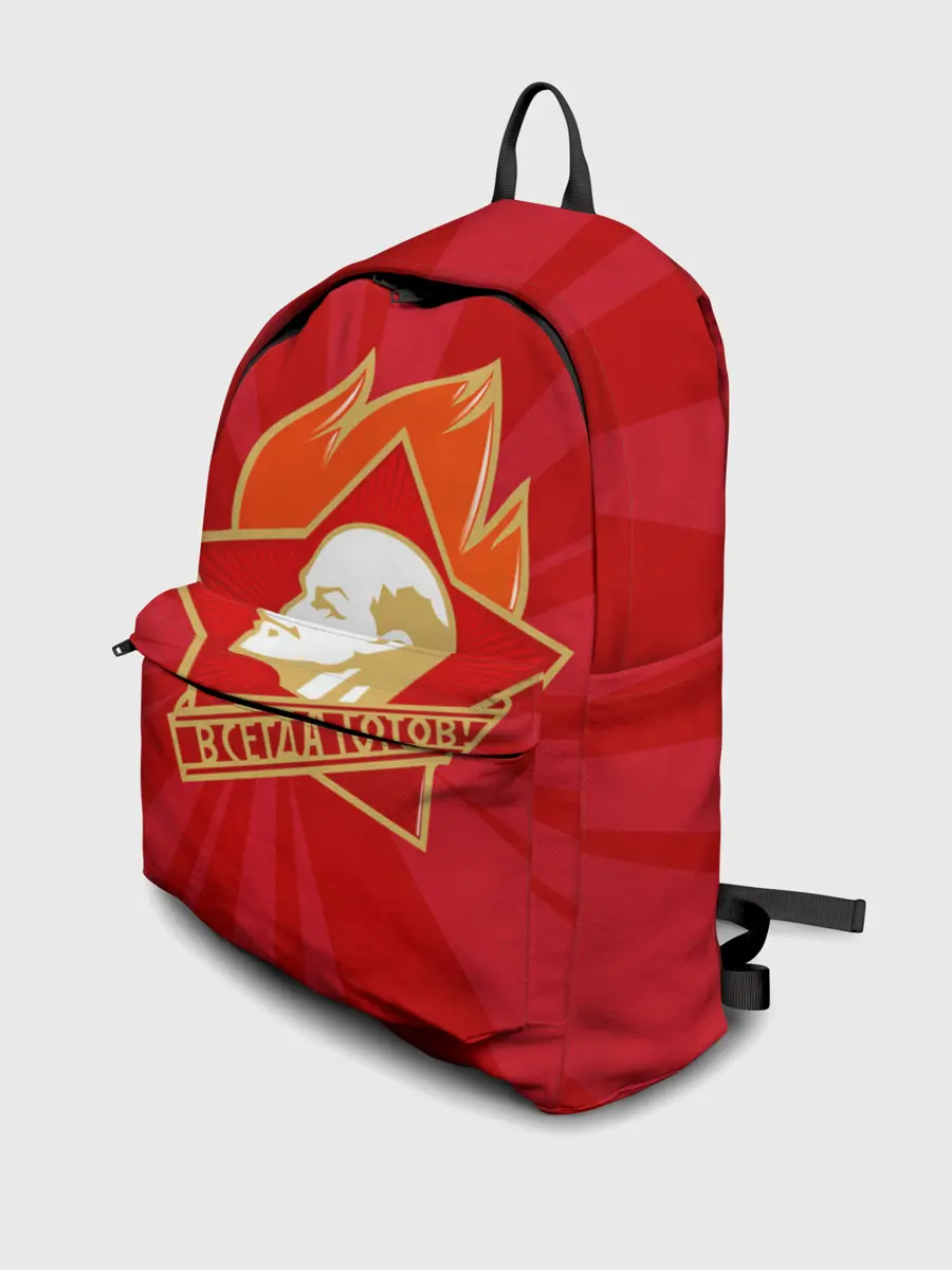 Рюкзак джинсовый / Пионерский значок