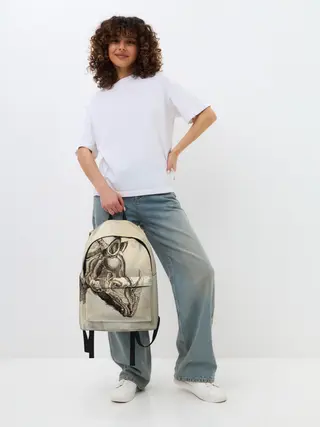 Рюкзак джинсовый / Носорог