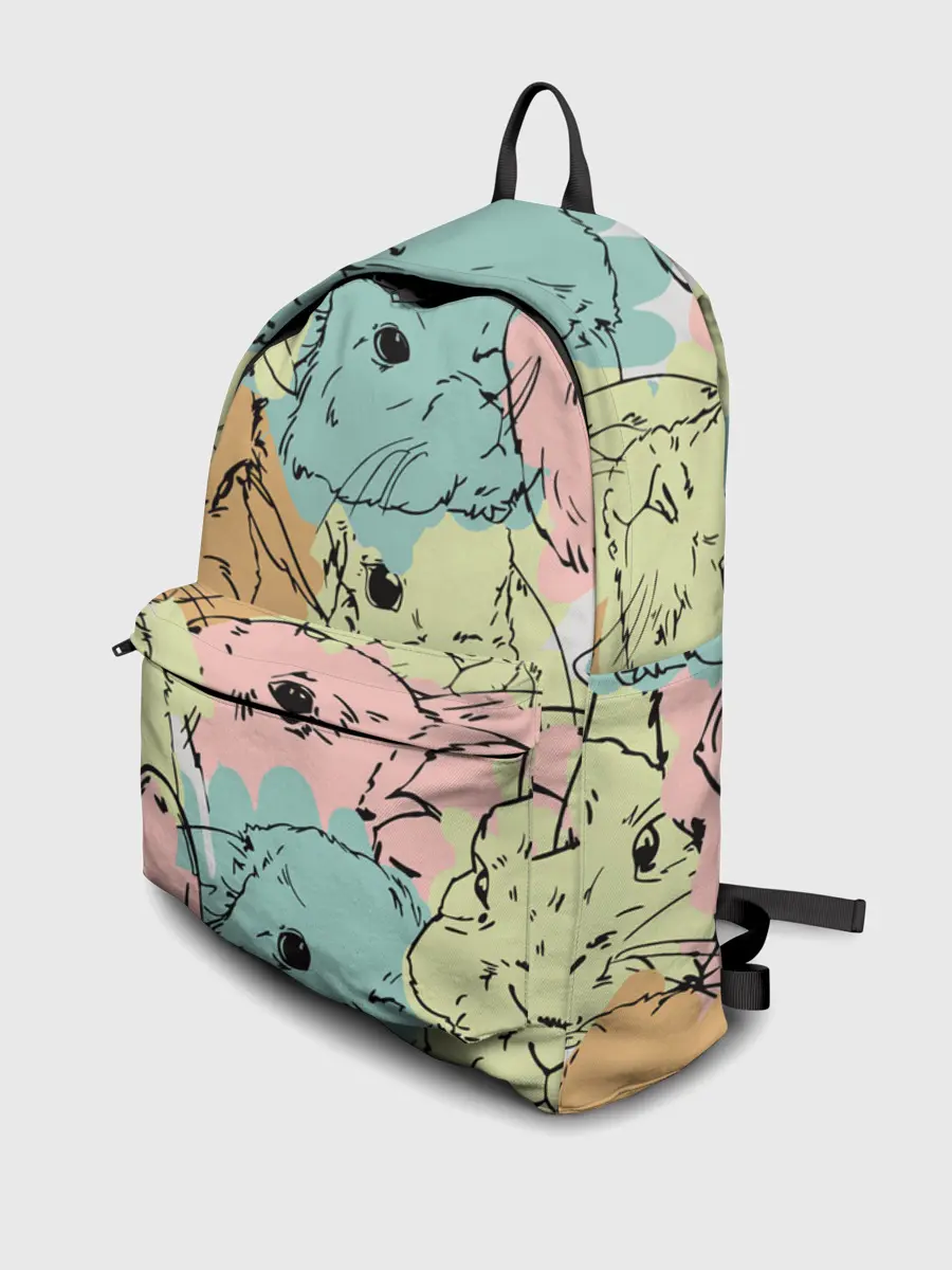 Рюкзак джинсовый / Акварельные Зайки