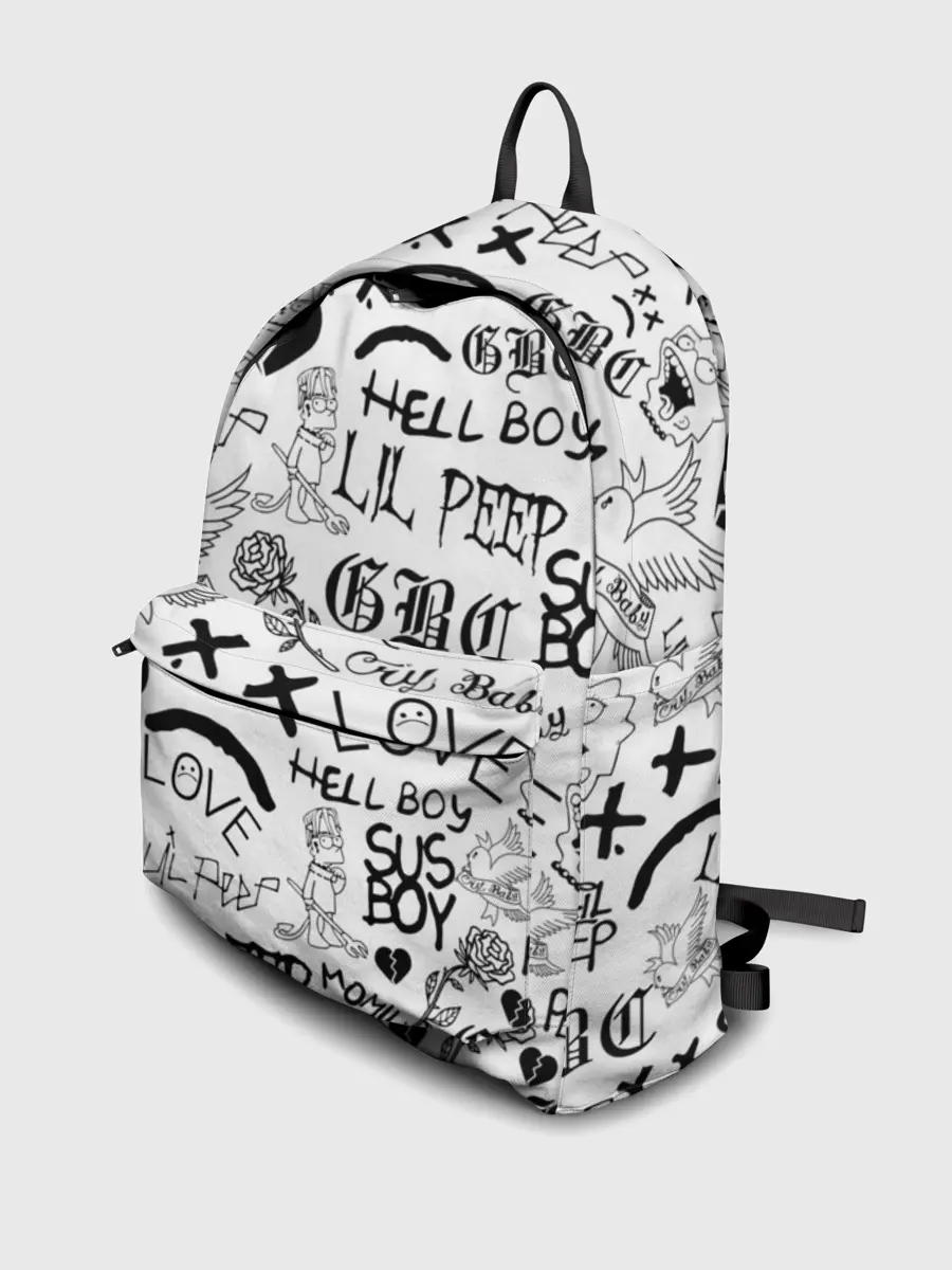 Рюкзак джинсовый / LIL PEEP | ЛИЛ ПИП LOGOBOMBING