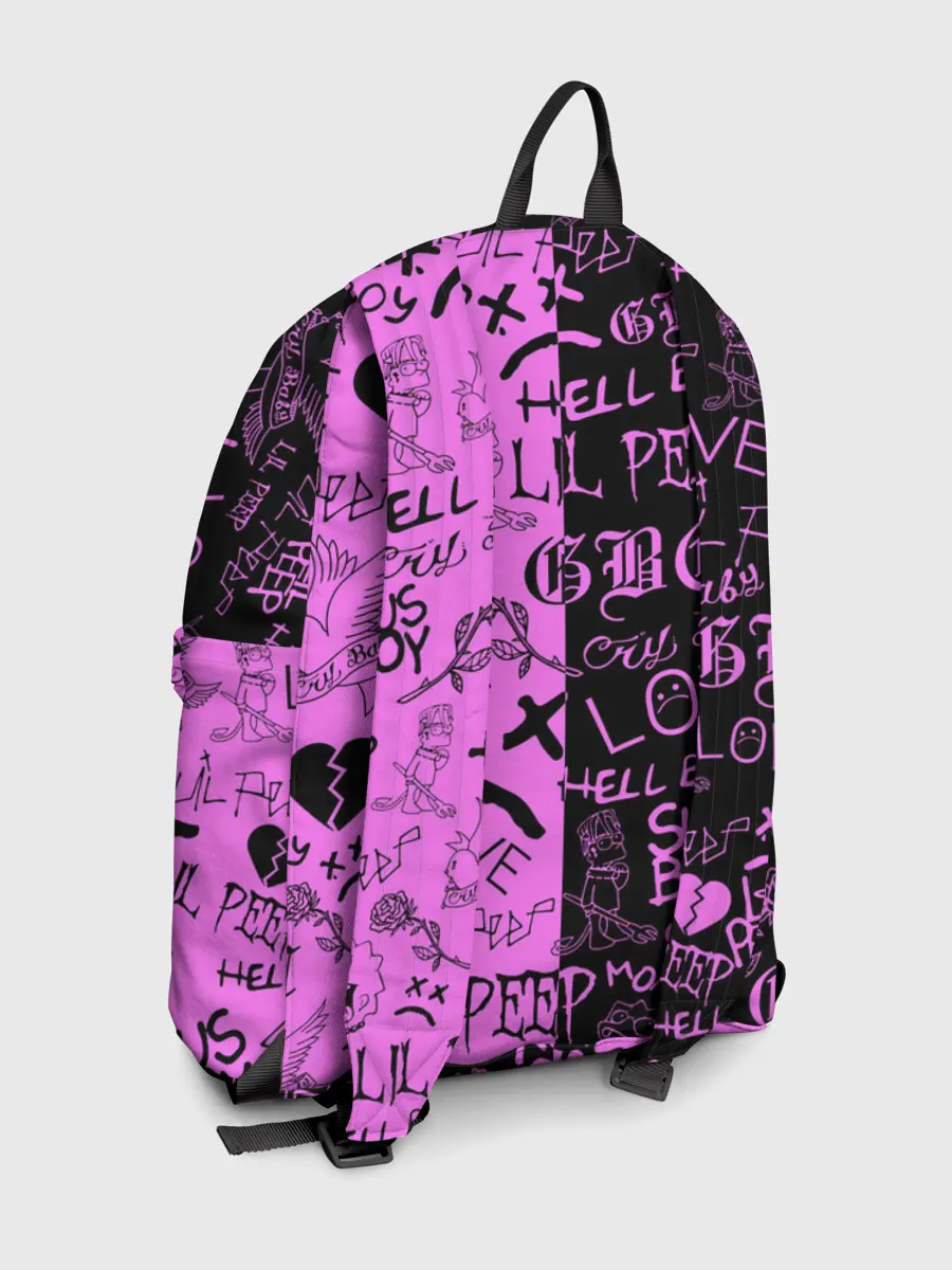 Рюкзак джинсовый / LIL PEEP LOGOBOMBING BLACK PINK