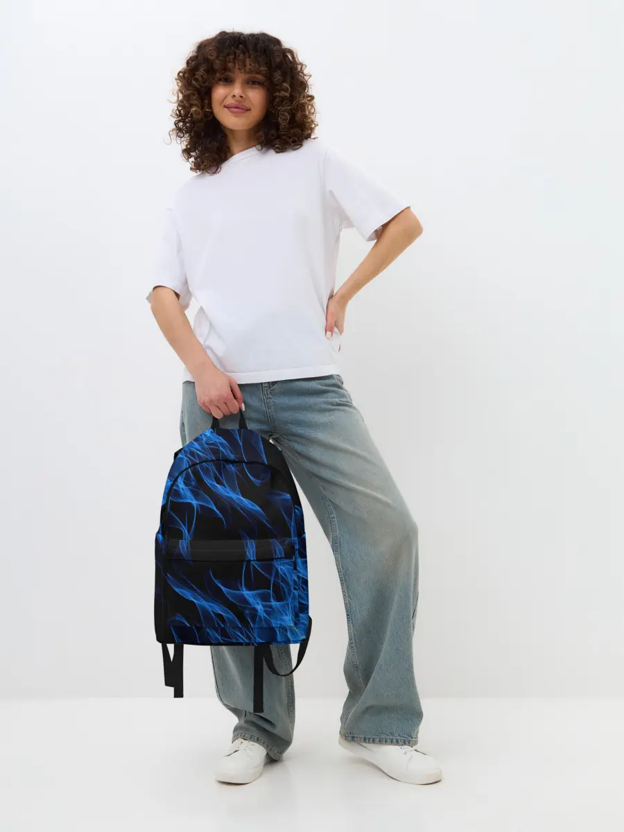 Рюкзак джинсовый / BLUE FIRE FLAME