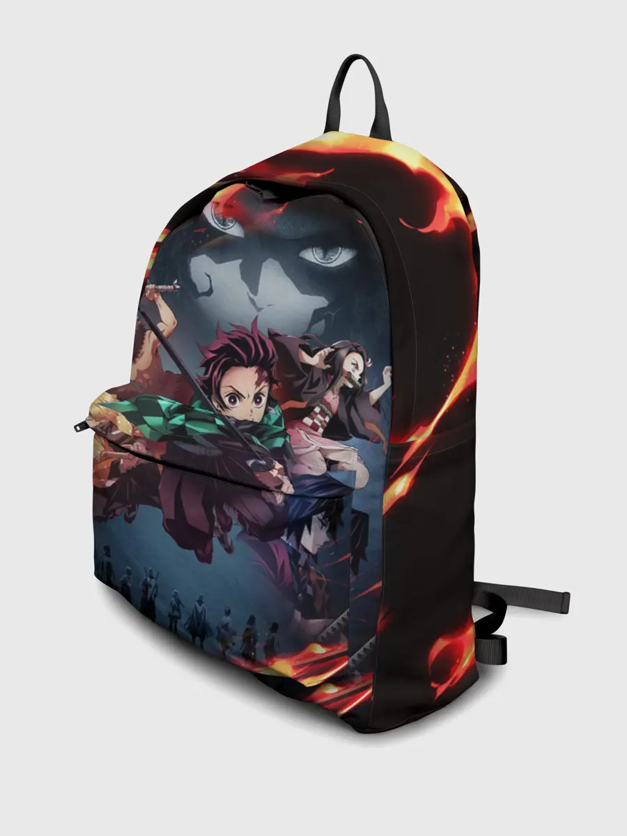 Рюкзак джинсовый / Рассекающий демонов в огенных лучах