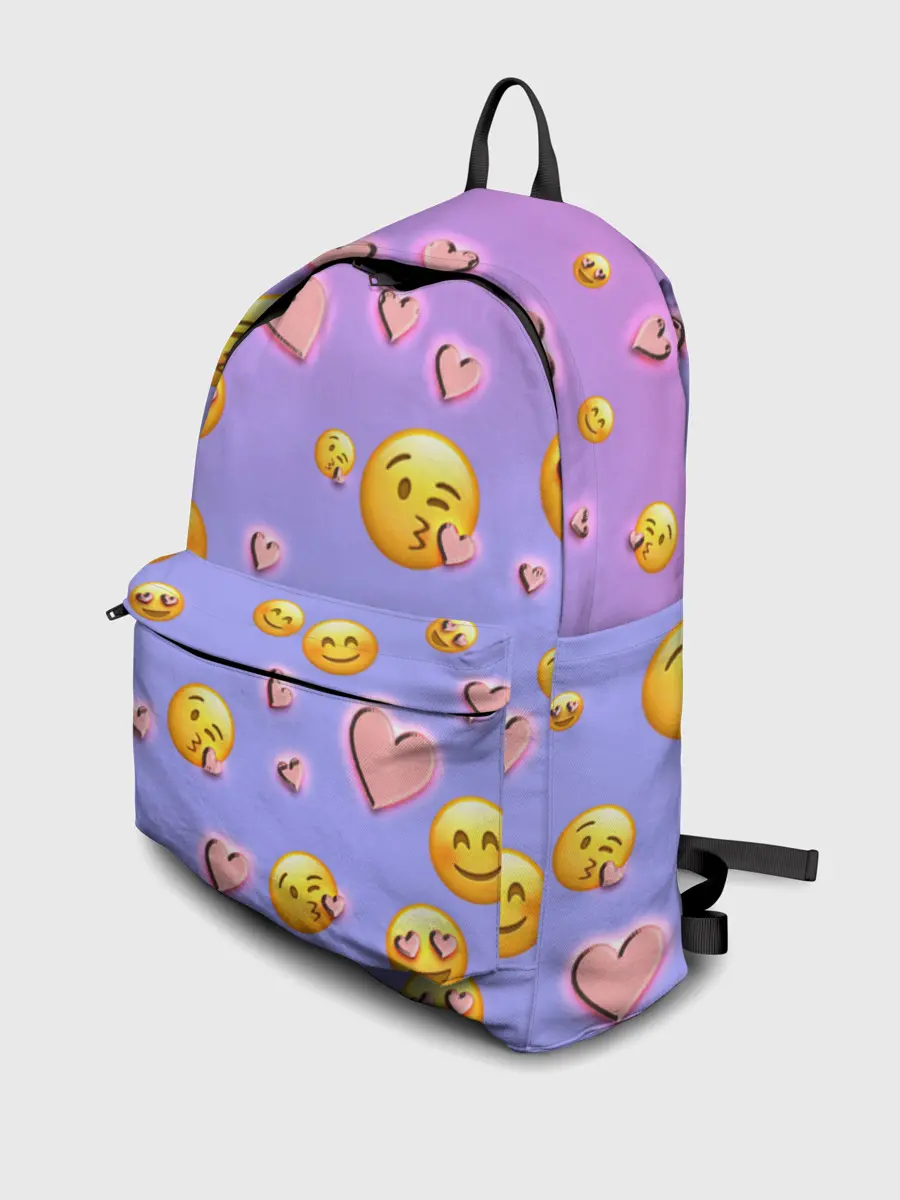 Рюкзак джинсовый / Очень много эмодзи