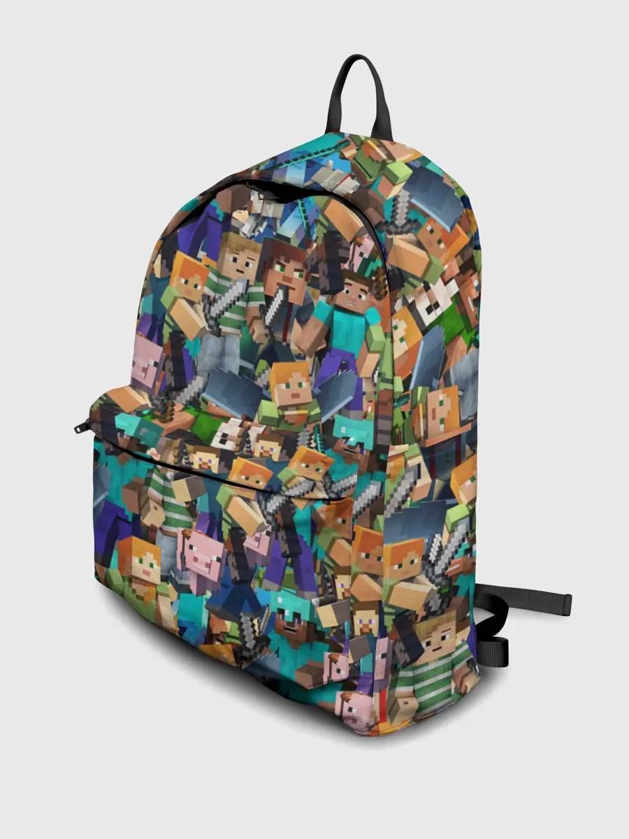 Рюкзак джинсовый / MINECRAFT ПЕРСОНАЖИ