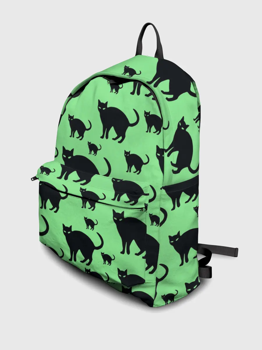 Рюкзак джинсовый / Кошки черные