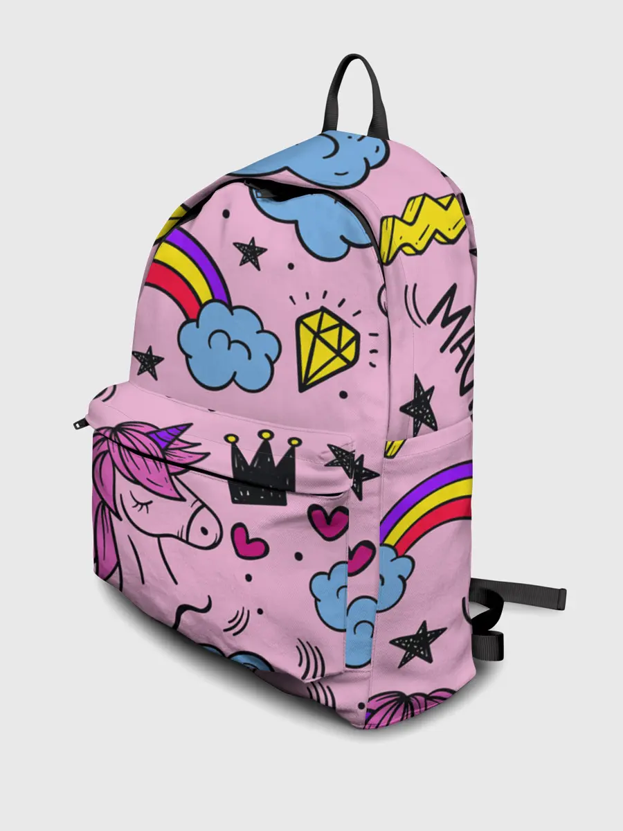 Рюкзак джинсовый / Единороги