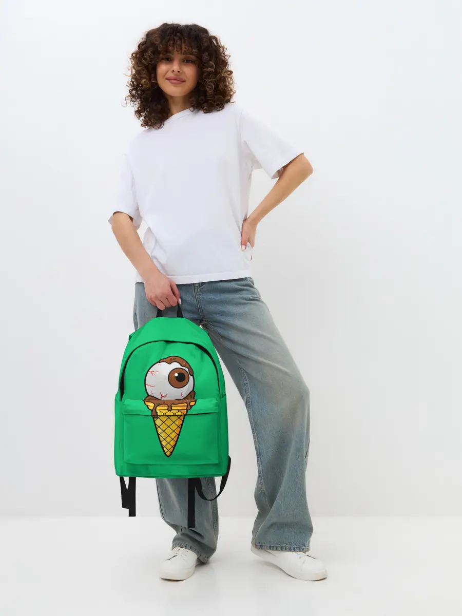 Рюкзак джинсовый / Мороженое с глазом