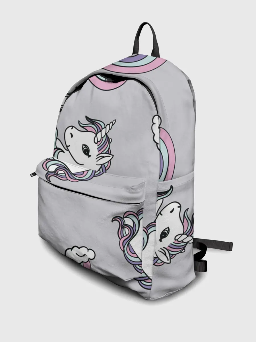 Рюкзак джинсовый / Радужный единорог